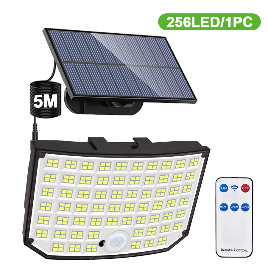 Solar-Außenleuchte 328/348 LED – Bewegungsmelder, IP65 wasserdicht, 3 Modi