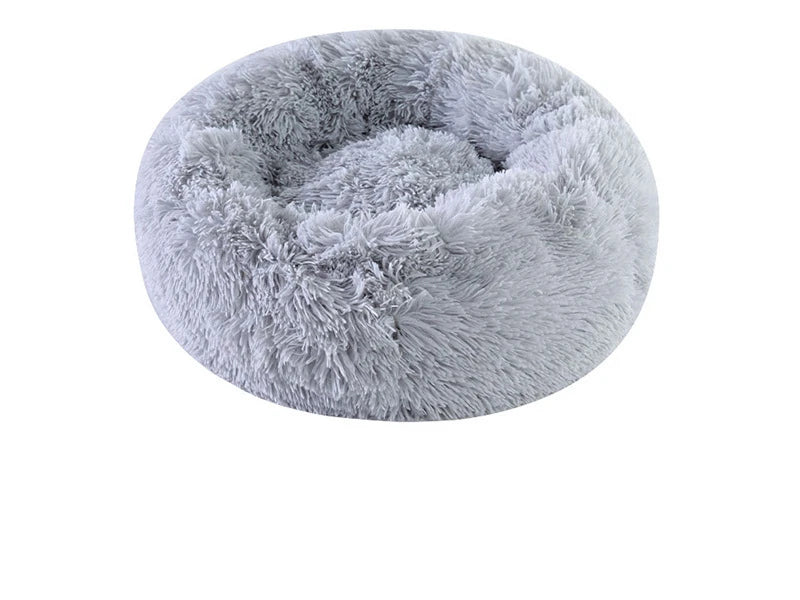 Home Plush Pet Nest – Winterbett für Katzen und Hunde, warm, abnehmbar und waschbar, rundes Haustierbett