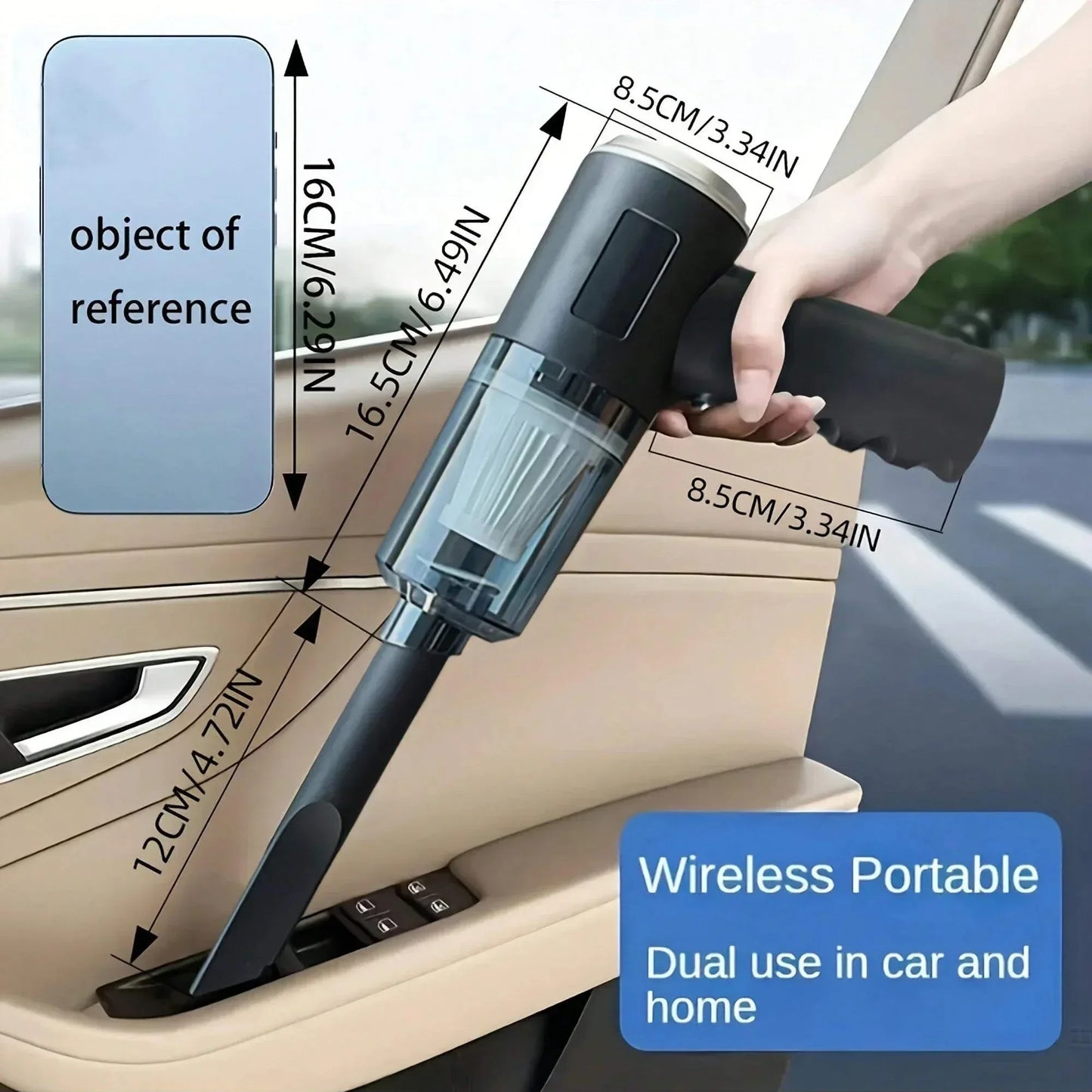 3-in-1 Saug- und Blasstaubsauger - Kleiner Auto- und Haushaltsreiniger mit USB-Aufladung