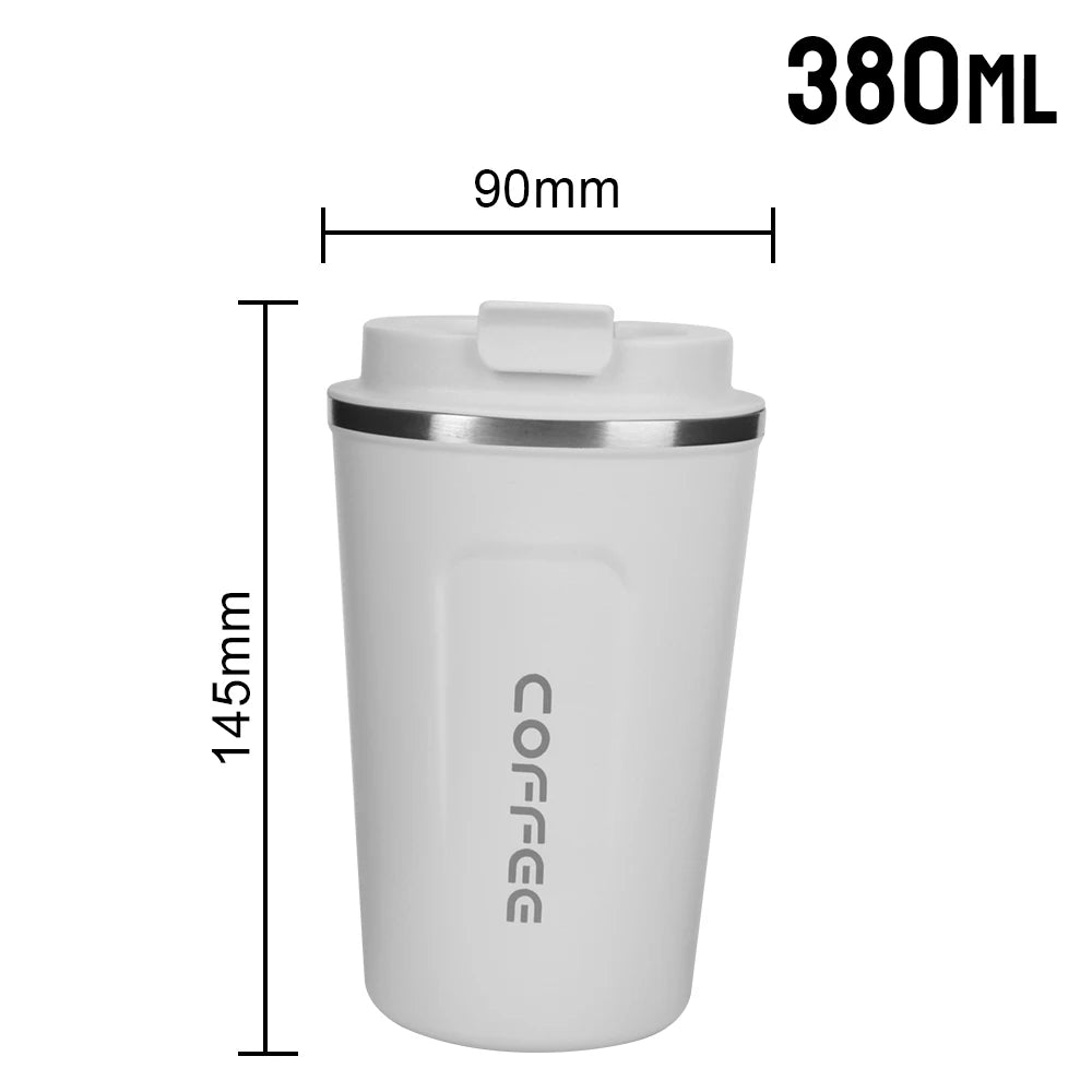 Thermo Cafe Kaffeebecher 380/510ML Auslaufsicherer Reisebecher - Edelstahl Thermoskanne 