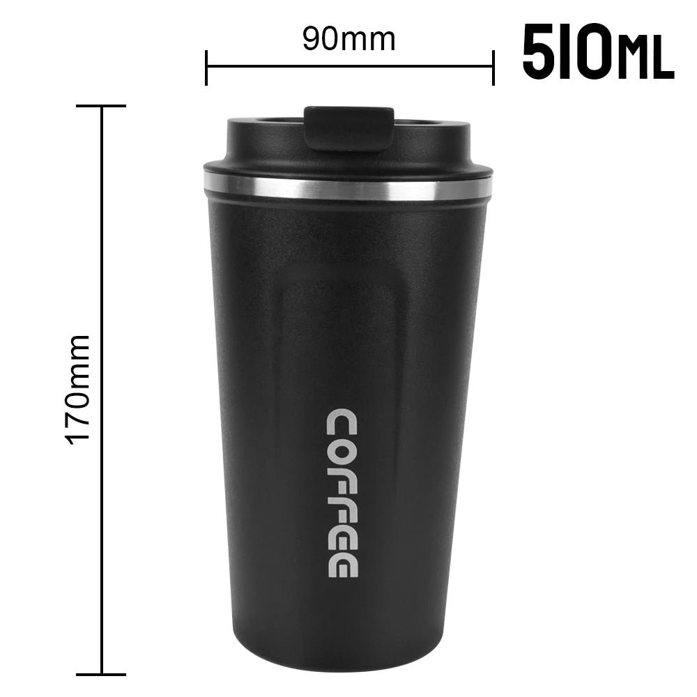 Thermo Cafe Kaffeebecher 380/510ML Auslaufsicherer Reisebecher - Edelstahl Thermoskanne 