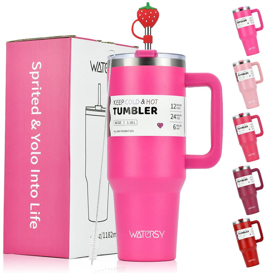 30oz/40oz Thermobecher aus Edelstahl – großer isolierter Becher mit Henkel, Geschenk