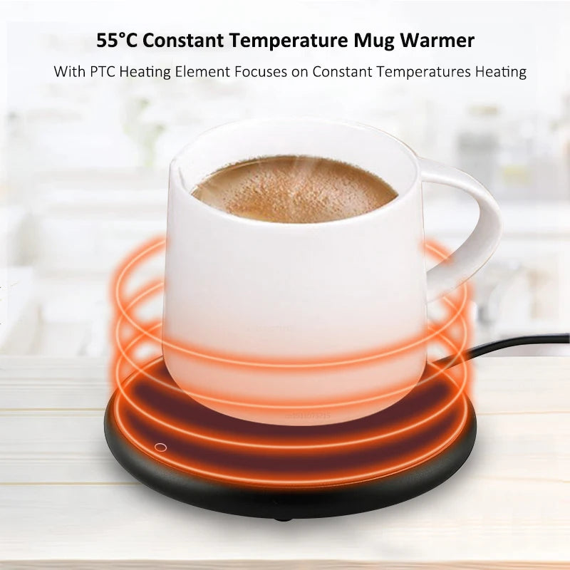 Kaffeetassenwärmer, Tassenwärmer, USB-Heizkissen, elektrisches Milch-, Tee-, Wasser-Thermostat-Untersetzer, Tassenwärmer für den Home-Office-Schreibtisch, DC 5 V