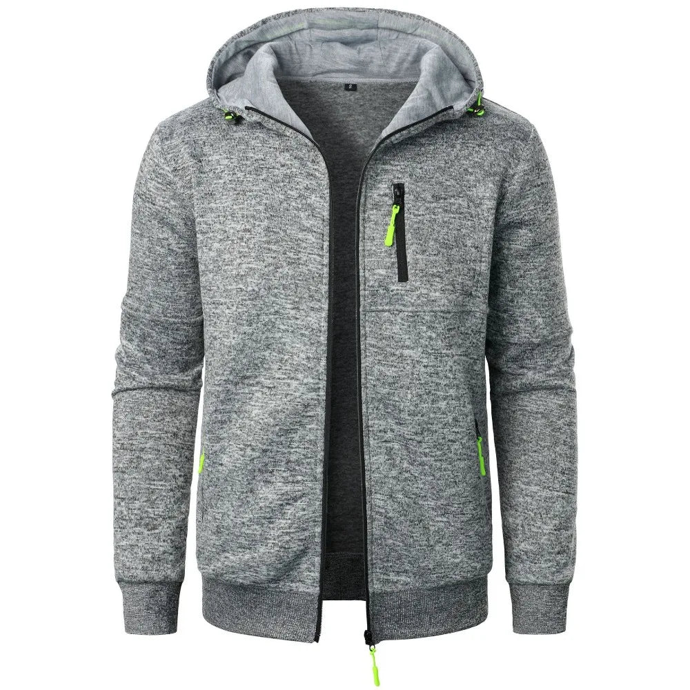 Men's Sports Fitness Casual Hooded Cardigan Jacket