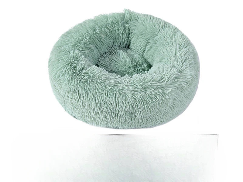 Home Plush Pet Nest – Winterbett für Katzen und Hunde, warm, abnehmbar und waschbar, rundes Haustierbett