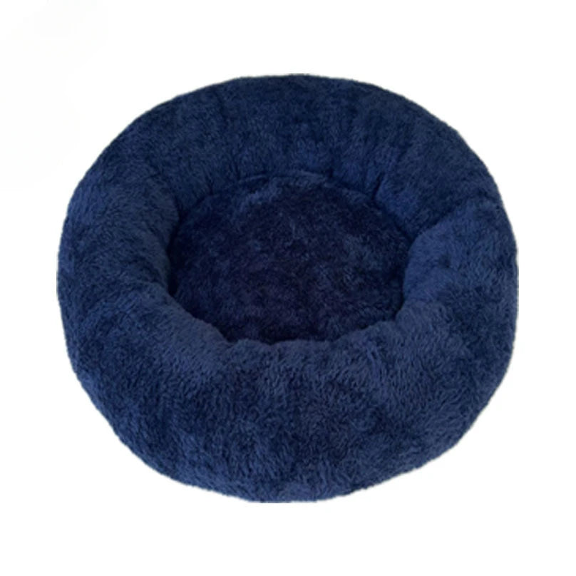 Home Plush Pet Nest – Winterbett für Katzen und Hunde, warm, abnehmbar und waschbar, rundes Haustierbett