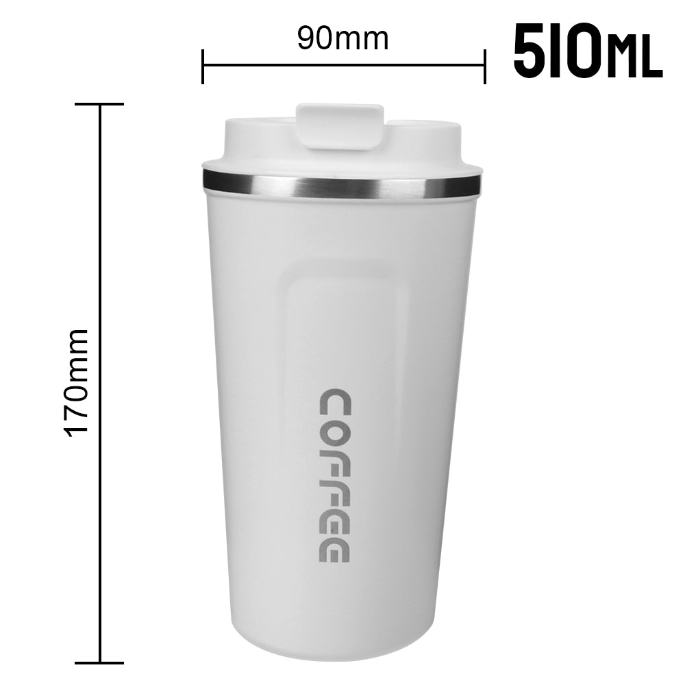 Thermo Cafe Kaffeebecher 380/510ML Auslaufsicherer Reisebecher - Edelstahl Thermoskanne 