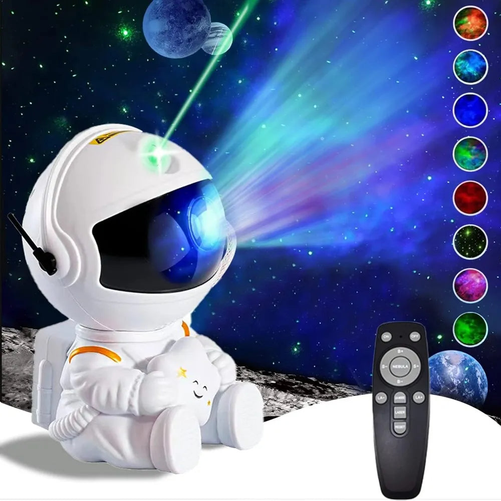 Astronaut Galaxy Projektor LED-Nachtlicht mit Fernbedienung für Kinder &amp; Zuhause