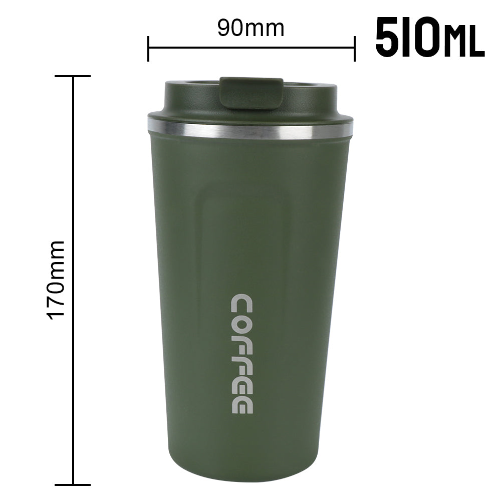 Thermo Cafe Kaffeebecher 380/510ML Auslaufsicherer Reisebecher - Edelstahl Thermoskanne 